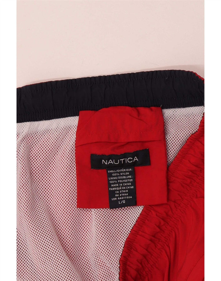 Nautica Mens Swimming Shorts Large Red Nylon