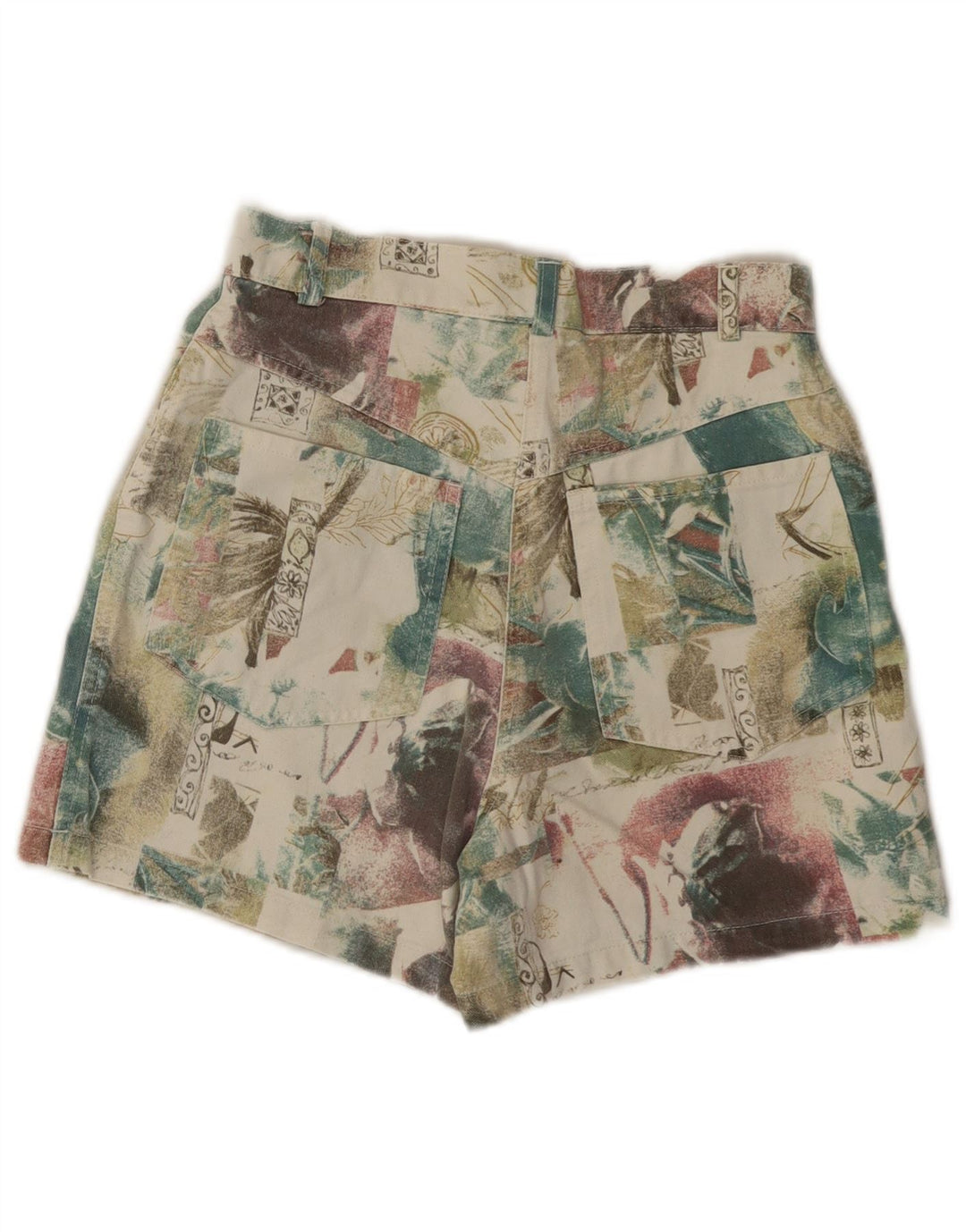 Vintage Womens Casual Shorts UK 12 Medium W26 Multicoloured Floral