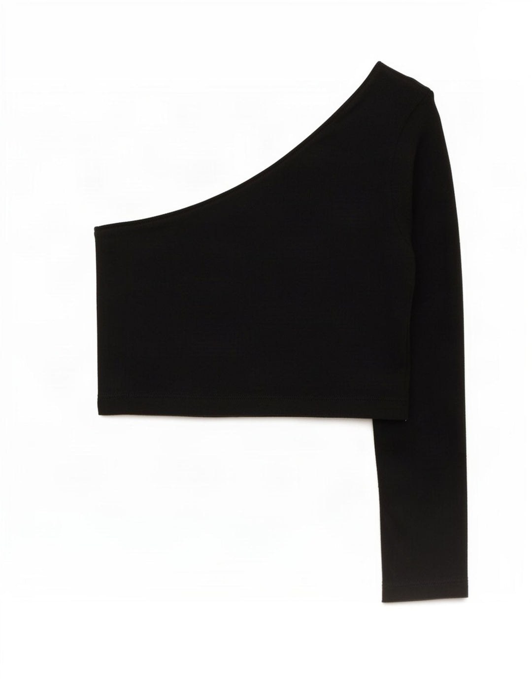 Zara Womens One Shoulder Crop Top UK 8 Small Black