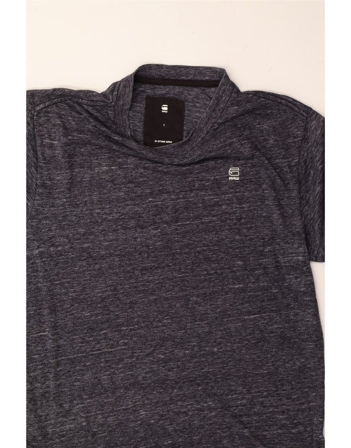 G-STAR Mens T-Shirt Top Small Navy Blue Flecked Polyester Vintage G-Star and Second-Hand G-Star from Messina Hembry 