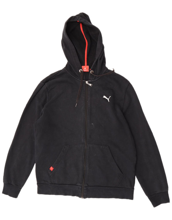 Puma Mens Zip Hoodie Sweater Medium Black Cotton