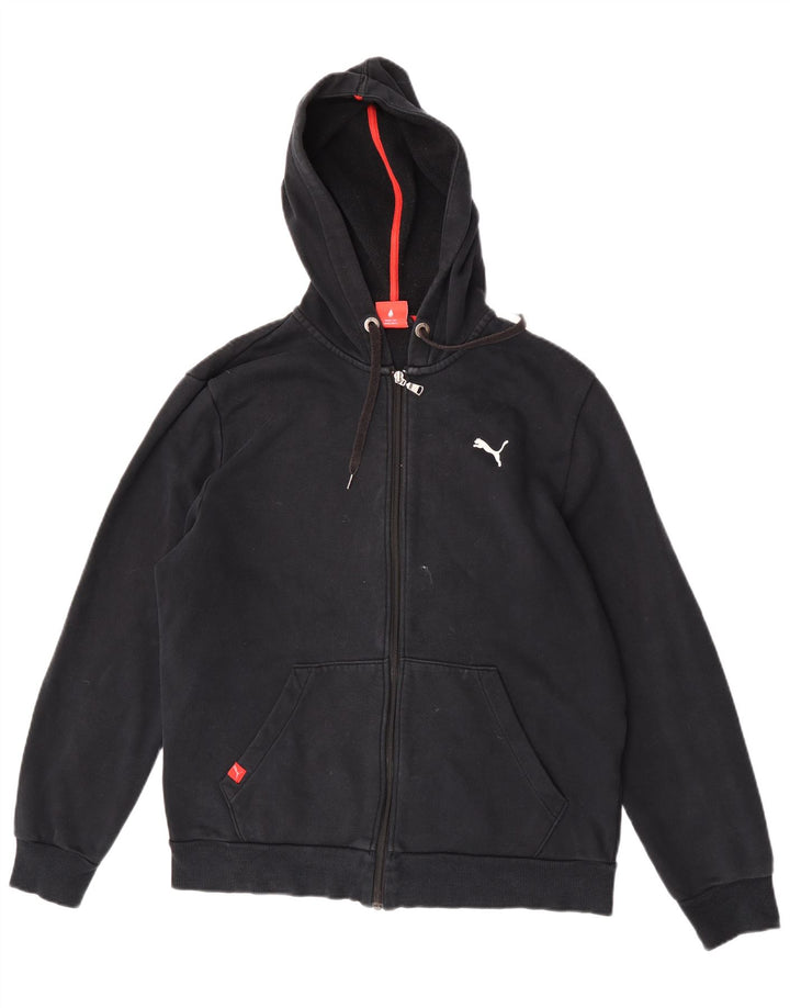 Puma Mens Zip Hoodie Sweater Medium Black Cotton