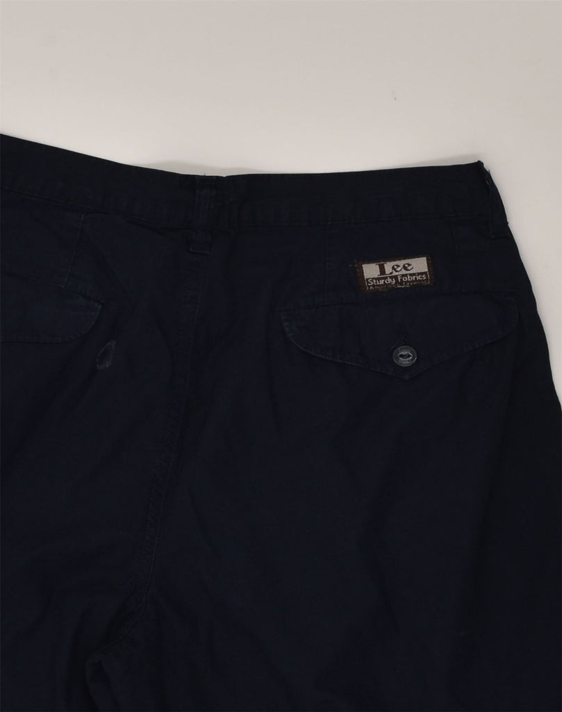 LEE Mens High Waist Pegged Casual Trousers W29 L31 Navy Blue Cotton | Vintage Lee | Thrift | Second-Hand Lee | Used Clothing | Messina Hembry 