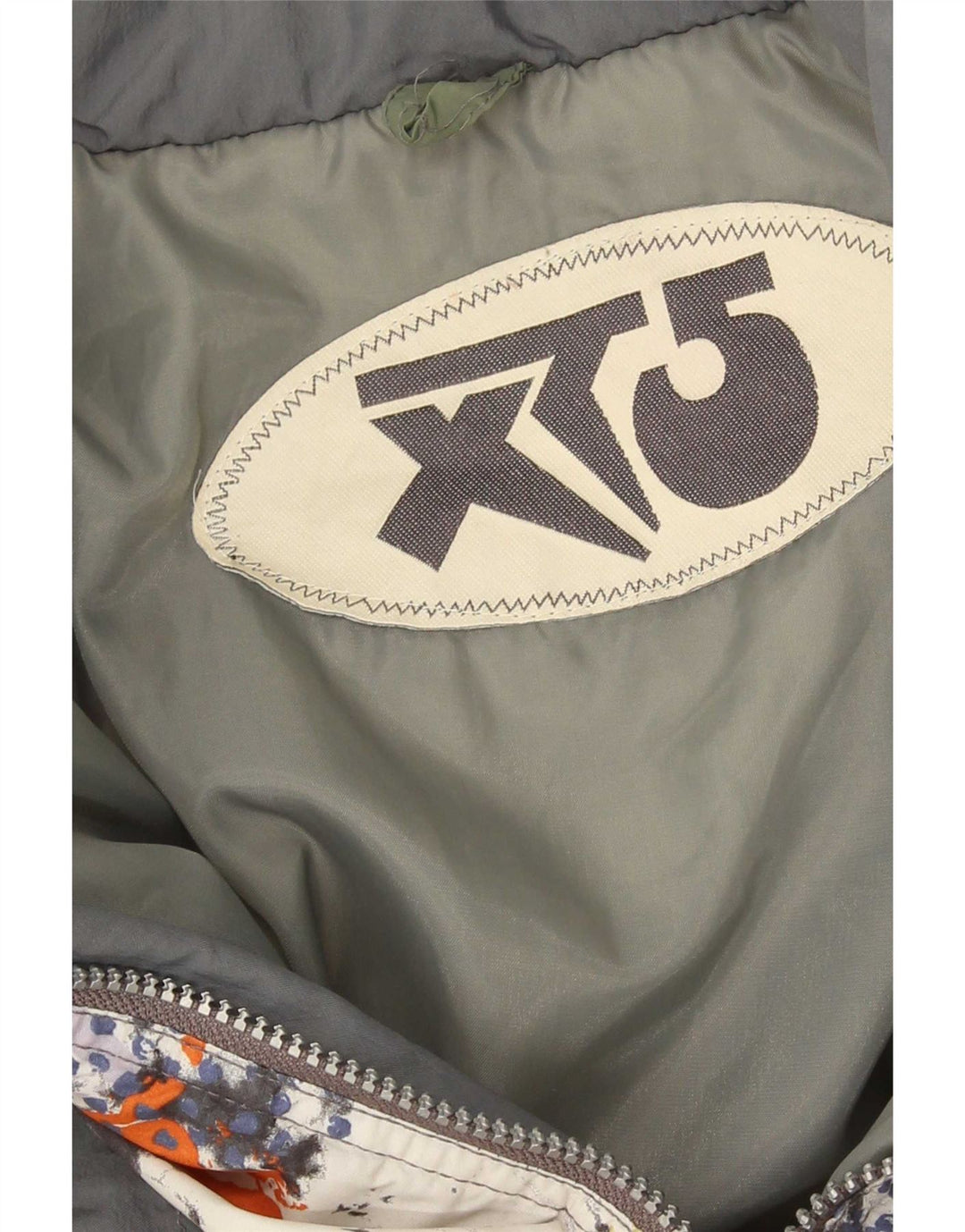 Vintage Mens Abstract Pattern Ski Jumpsuit Large  Grey
