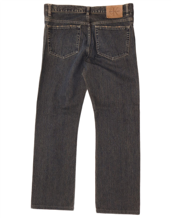 Calvin Klein Mens Straight Jeans W31 L30 Navy Blue Cotton