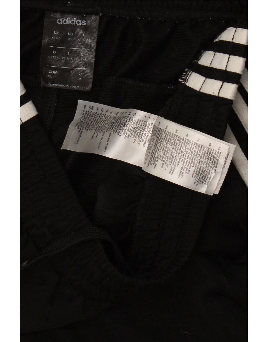 ADIDAS Womens Tracksuit Trousers UK 4/6 XS  Black Polyester