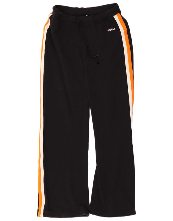 Ellesse Womens Tracksuit Trousers UK 12 Medium Black Colourblock Cotton