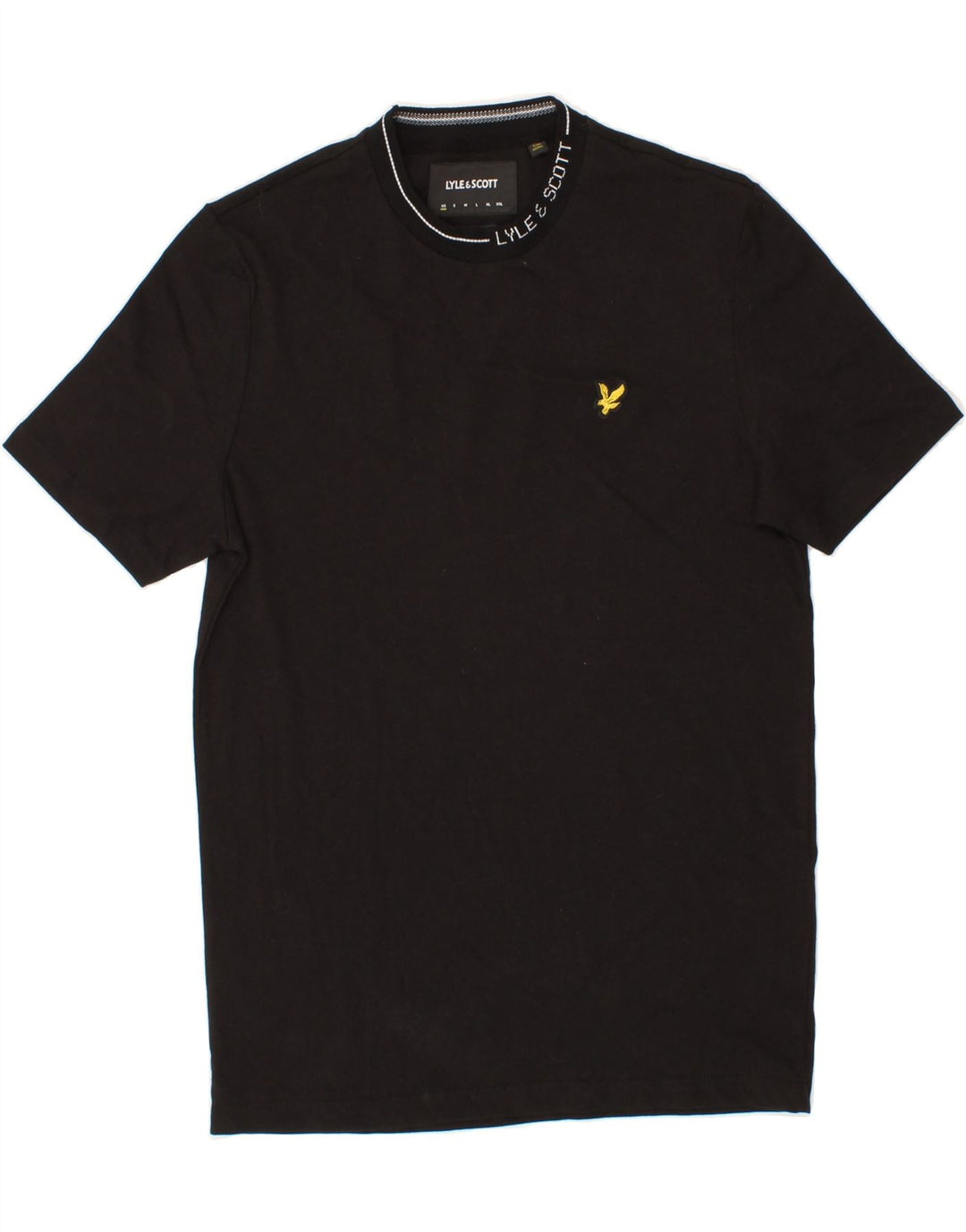 LYLE & SCOTT Mens Graphic T-Shirt Top XS Black Cotton Vintage Lyle & Scott and Second-Hand Lyle & Scott from Messina Hembry 