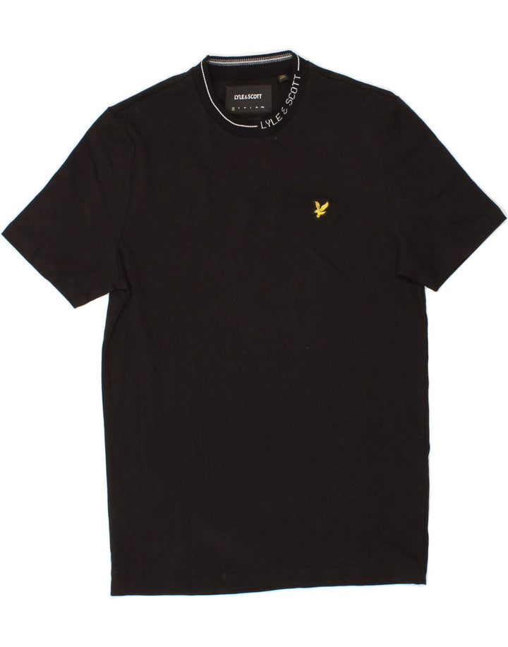 LYLE & SCOTT Mens Graphic T-Shirt Top XS Black Cotton Vintage Lyle & Scott and Second-Hand Lyle & Scott from Messina Hembry 