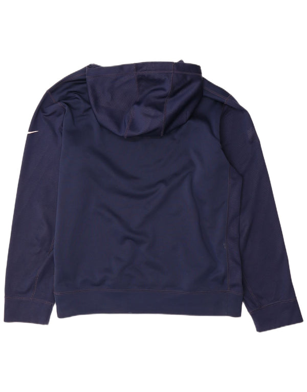 Nike Mens New England Patriots Graphic Hoodie Jumper Medium Navy Blue