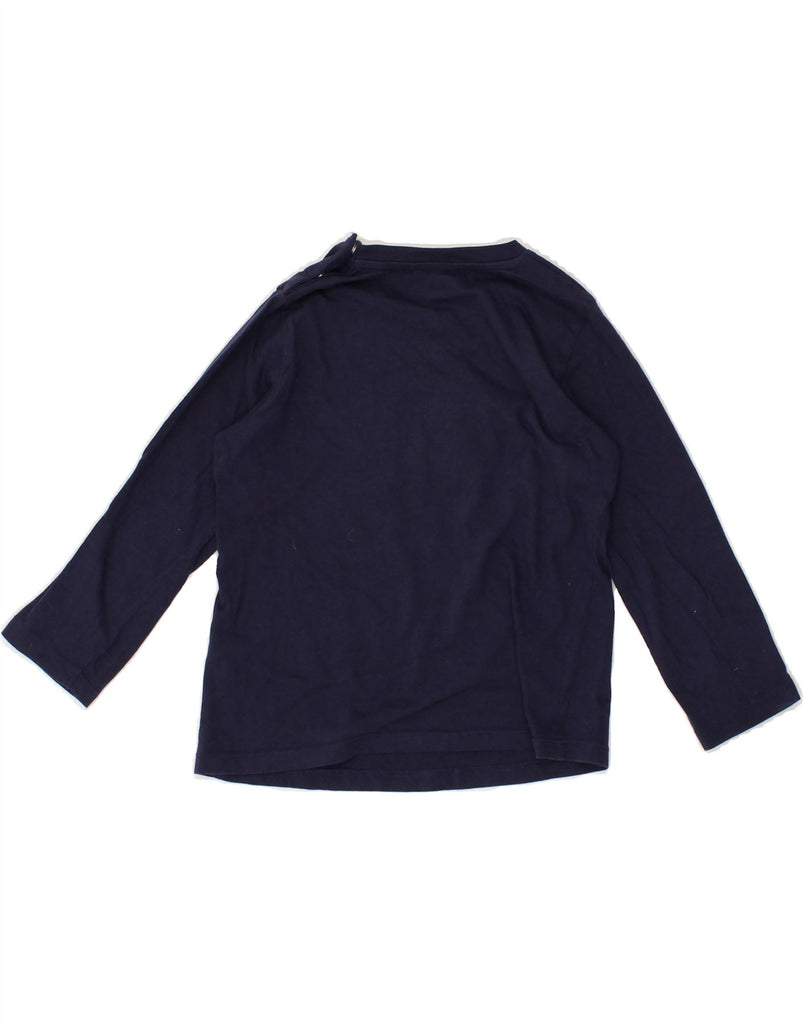 BENETTON Girls Graphic Top Long Sleeve 6-7 Years Navy Blue | Vintage Benetton | Thrift | Second-Hand Benetton | Used Clothing | Messina Hembry 