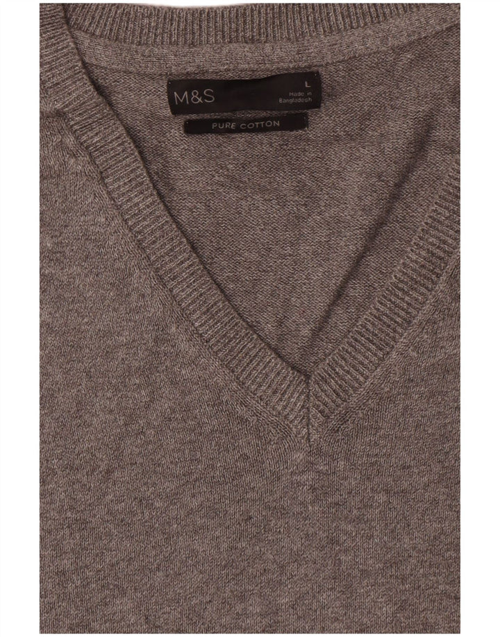 Marks & Spencer Mens Vest Tank Top Large Grey Cotton