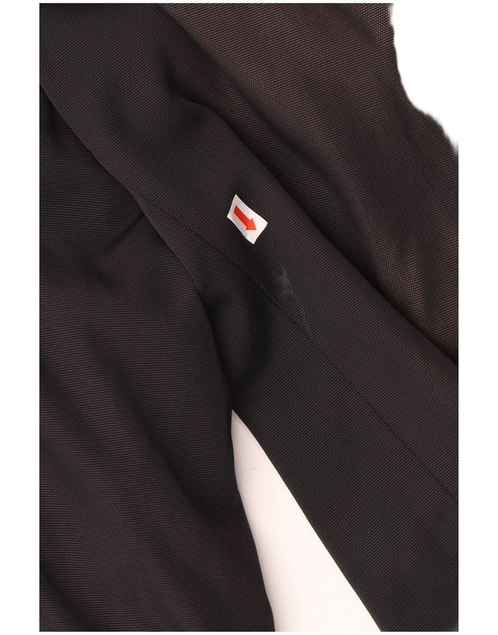 BURBERRY Mens Overcoat UK 40 Large Black Polyamide Classic