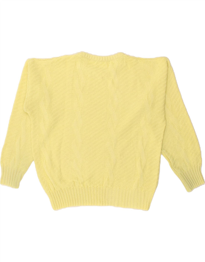 VINTAGE Womens Crew Neck Jumper Sweater UK 18 XL Yellow | Vintage Vintage | Thrift | Second-Hand Vintage | Used Clothing | Messina Hembry 