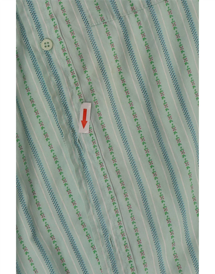POP 84 Mens Shirt Small Green Striped