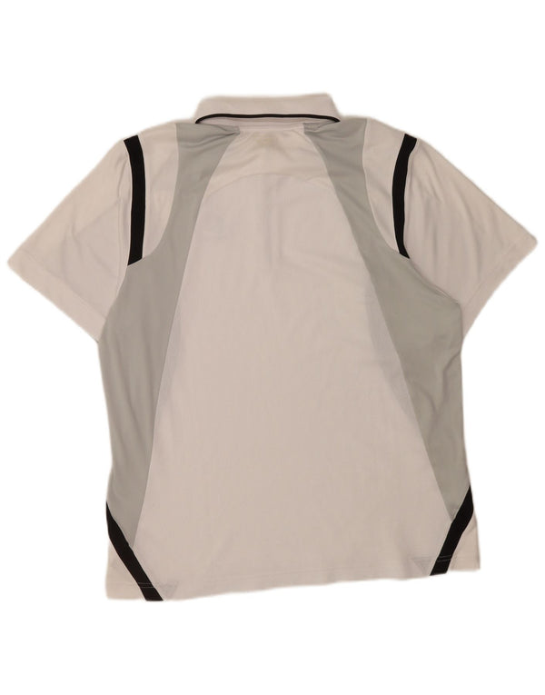 Lotto Mens Polo Shirt Large White Colourblock Polyester