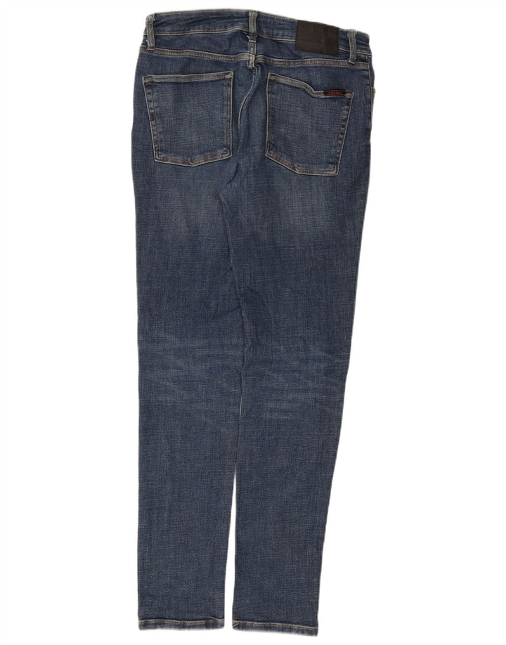 Superdry Mens Slim Jeans W34 L34 Blue Cotton