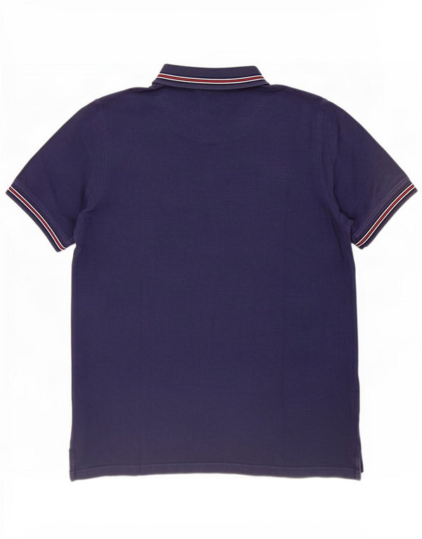 Fila Mens Polo Shirt Large Navy Blue Cotton