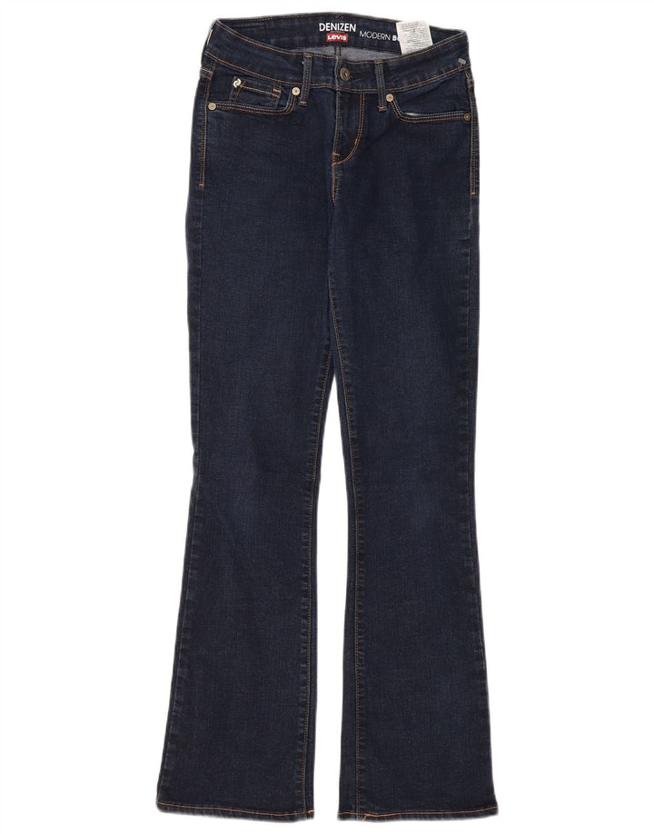 Levi's Womens Denizen Modern Bootcut Jeans W26 L30 Navy Blue Cotton