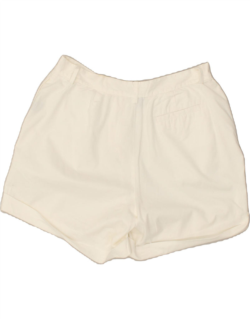 RALPH LAUREN Womens Casual Shorts US 10 Large W32  White Cotton | Vintage Ralph Lauren | Thrift | Second-Hand Ralph Lauren | Used Clothing | Messina Hembry 