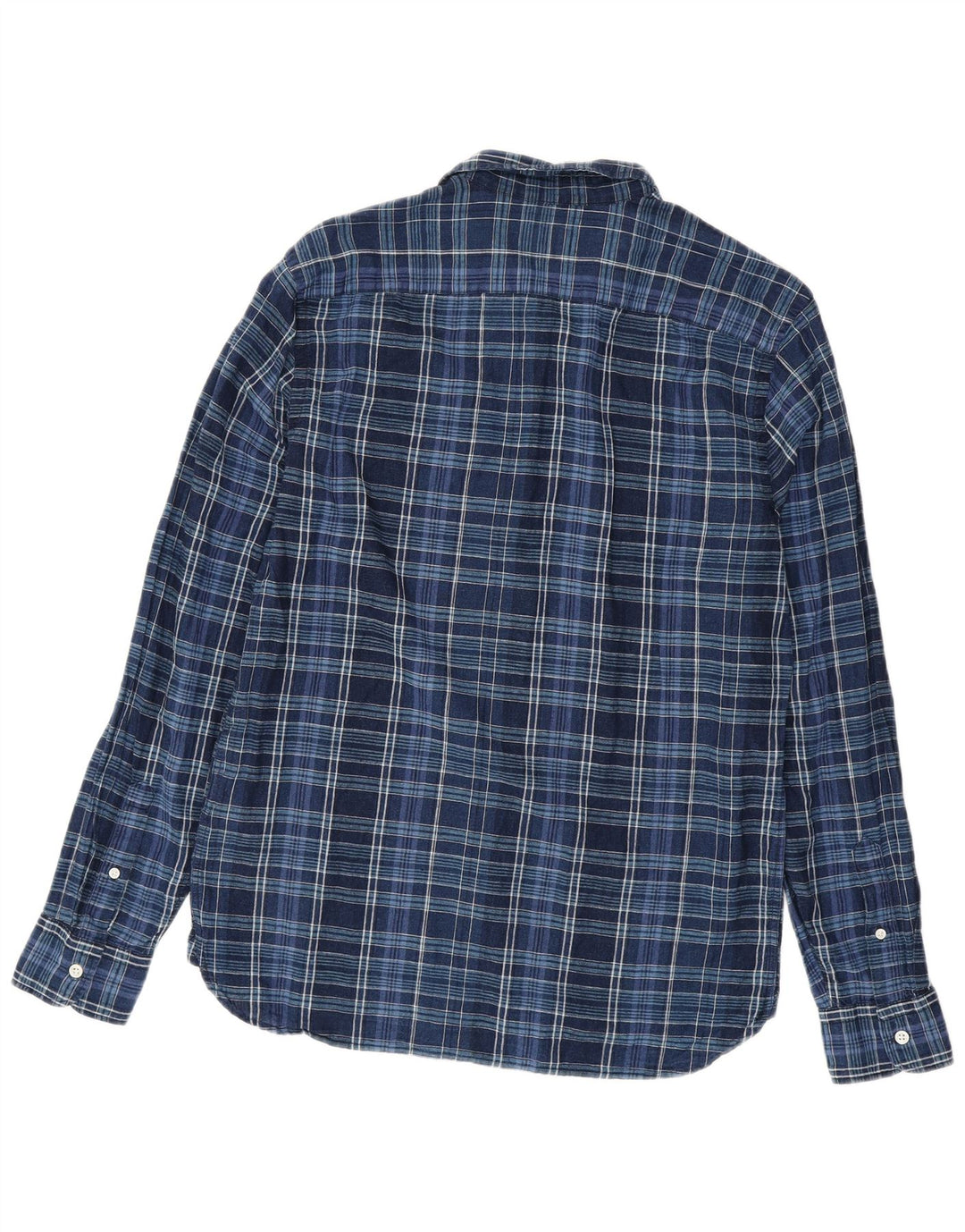 LEVI'S Mens Shirt Medium Navy Blue Check Linen