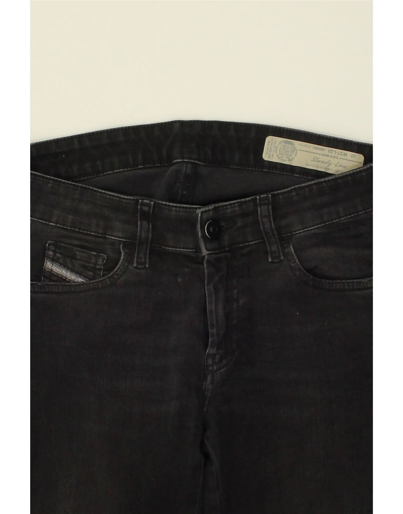 DIESEL Womens Slandy-Low Super Slim Skinny Jeans W27 L32  Black Cotton | Vintage Diesel | Thrift | Second-Hand Diesel | Used Clothing | Messina Hembry 