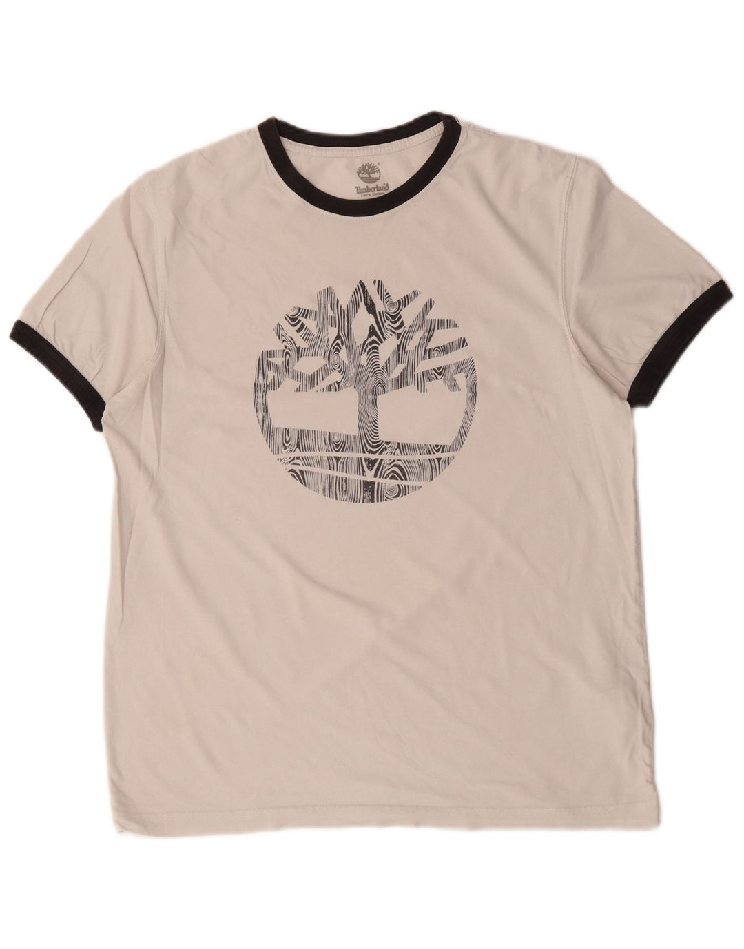 Timberland Mens Regular Fit Graphic T-Shirt Top Small White Cotton