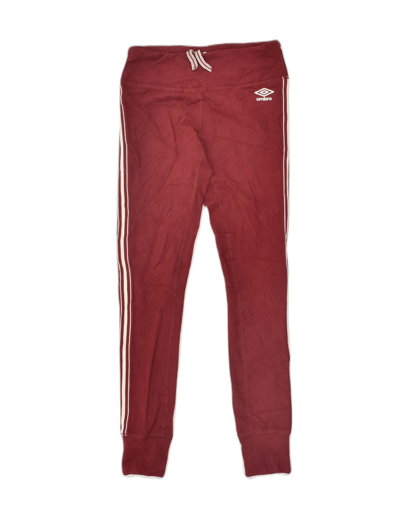 UMBRO Womens Tracksuit Trousers Joggers UK 6 XS Burgundy Polyester | Vintage Umbro | Thrift | Second-Hand Umbro | Used Clothing | Messina Hembry 