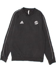 ADIDAS Mens Graphic Sweatshirt Jumper Medium Black Cotton