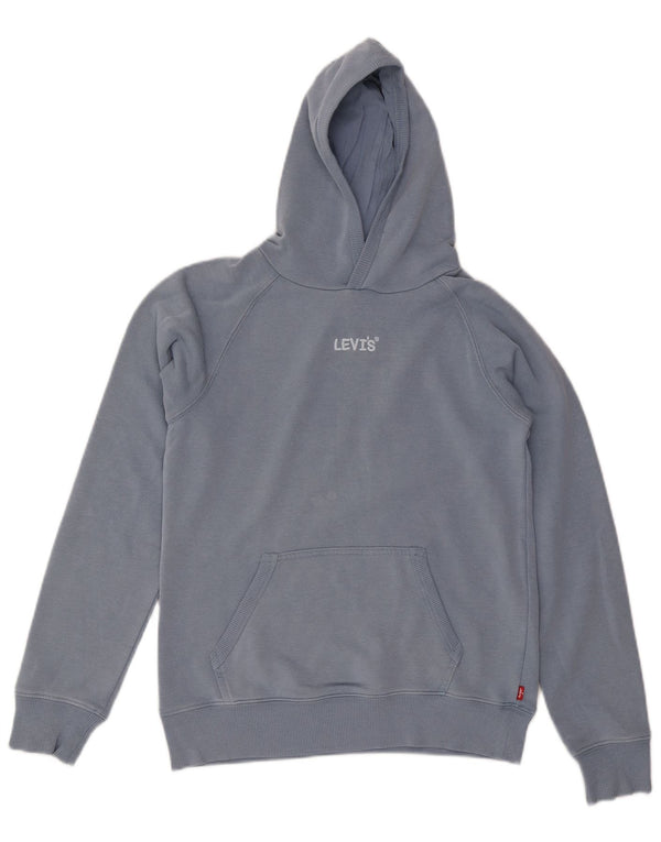Levi's Boys Regular Fit Hoodie Jumper 13-14 Years Blue Cotton