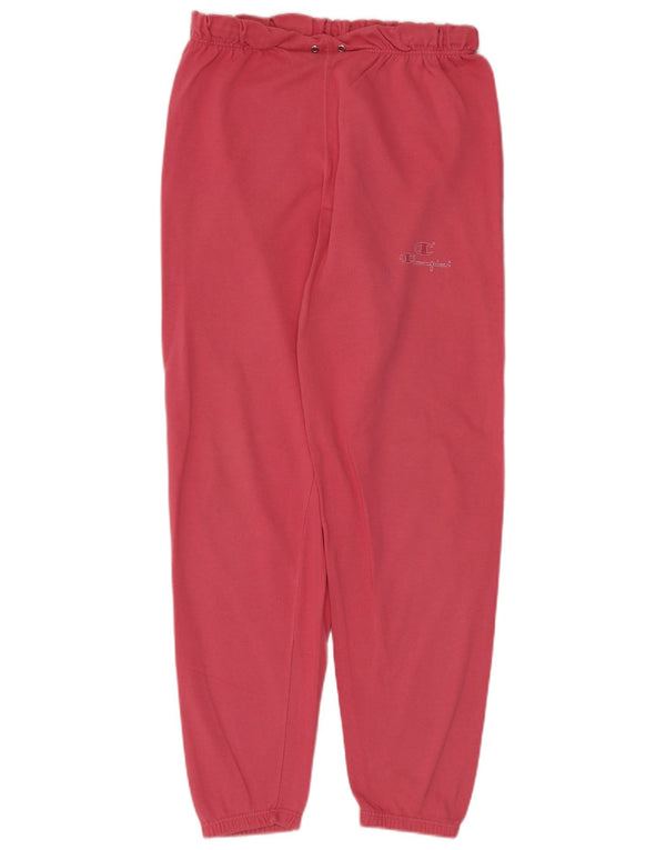 Champion Womens Tracksuit Trousers Joggers UK 14 Medium Pink Cotton