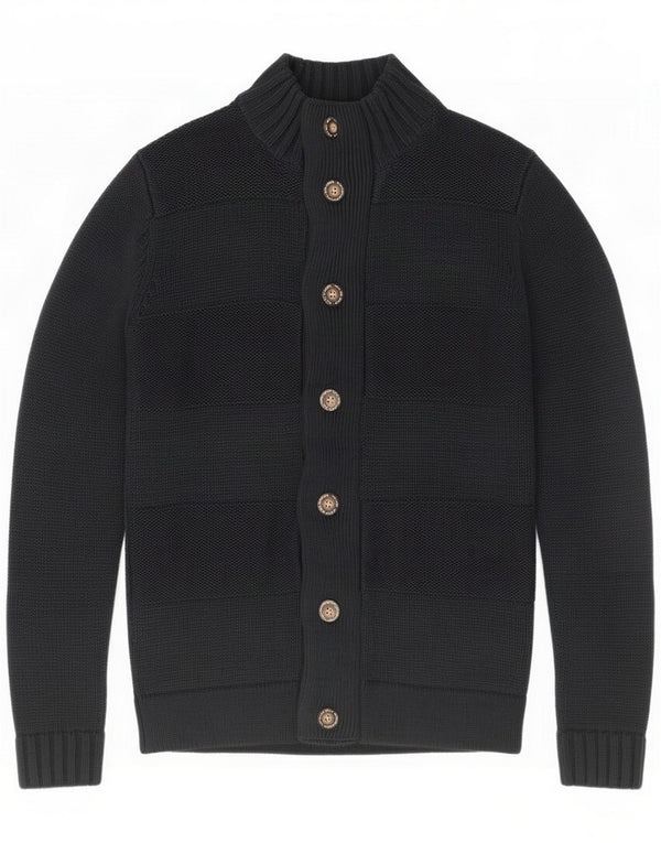 Jack & Jones Mens Cardigan Sweater Small Navy Blue Cotton