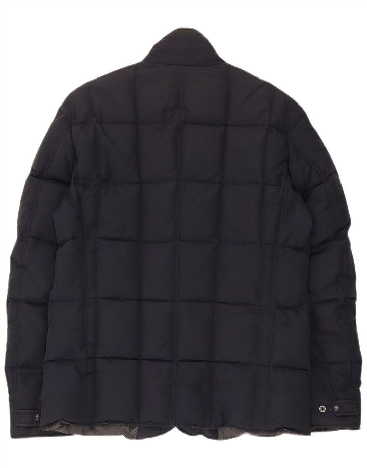 Woolrich Mens Padded Jacket UK 38 Medium Navy Blue Cotton