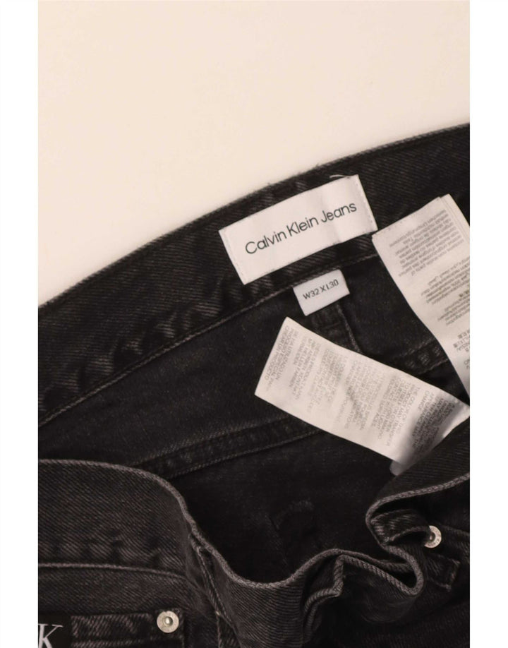 Calvin Klein Mens Straight Jeans W32 L30 Black Cotton