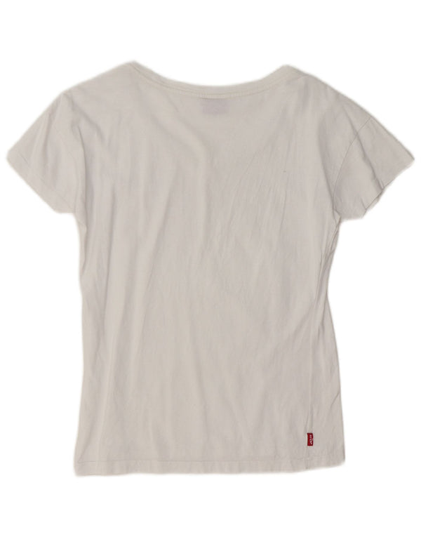 Levi's Womens Graphic T-Shirt Top UK 10 Small White
