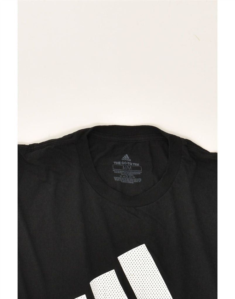 ADIDAS Mens Graphic T-Shirt Top Medium Black Cotton | Vintage Adidas | Thrift | Second-Hand Adidas | Used Clothing | Messina Hembry 