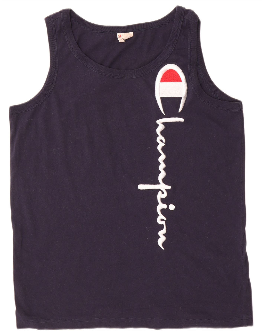 Champion Mens Graphic Vest Top Medium Navy Blue Cotton