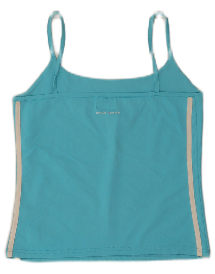 Rifle Womens Crop Cami Top UK 14 Large Blue