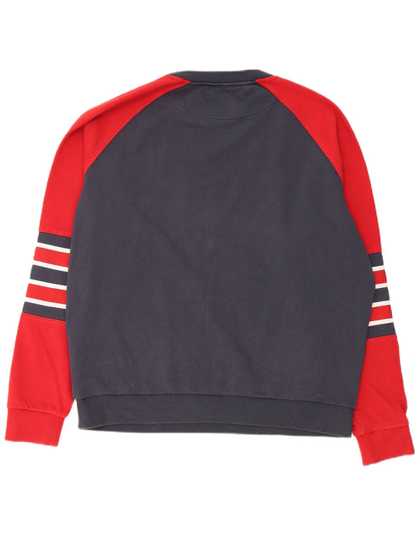 Karl Kani Mens Graphic Sweatshirt Jumper Large Navy Blue Colourblock Cotton