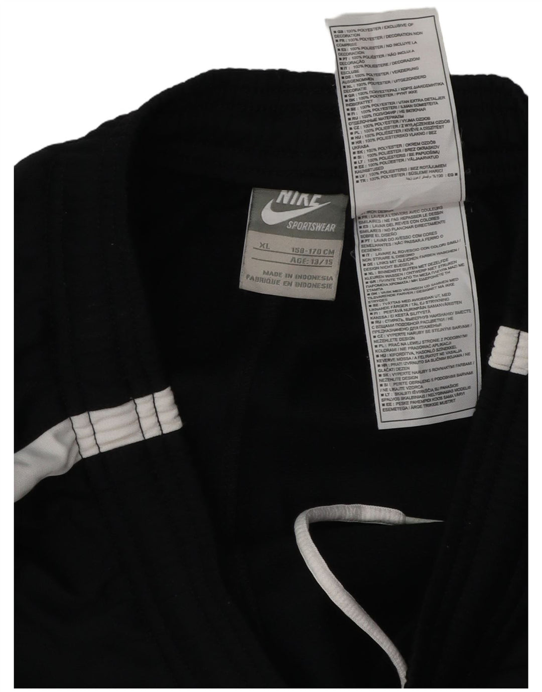 Nike Boys Tracksuit Trousers 13-14 Years XL Black Polyester