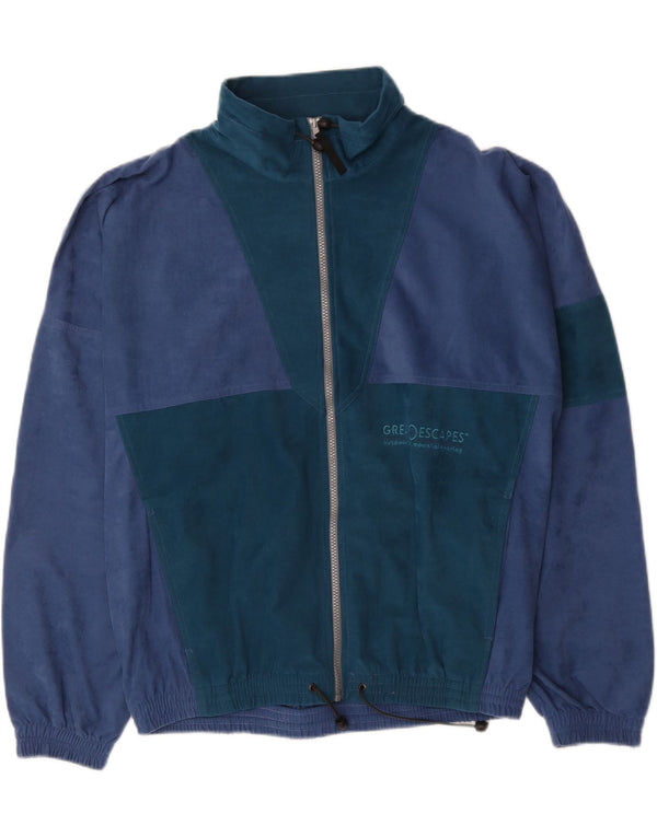 Great Escapes Mens Tracksuit Top Jacket IT 52 Large Blue Colourblock