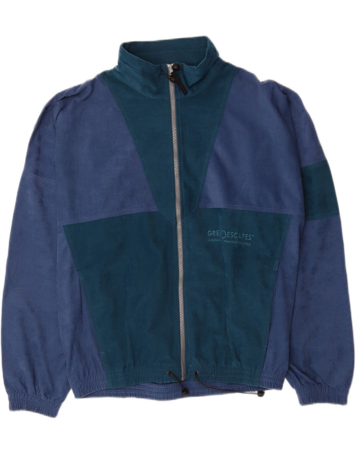 Great Escapes Mens Tracksuit Top Jacket IT 52 Large Blue Colourblock