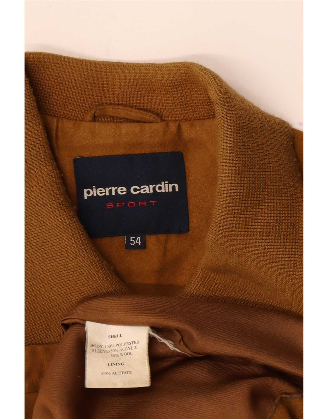Pierre Cardin Mens Bomber Jacket IT 54 2XL Yellow Polyester