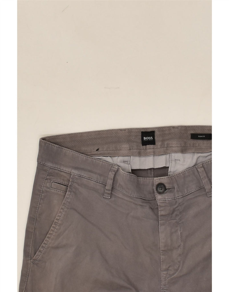 HUGO BOSS Mens Slim Fit Chino Trousers W34 L31 Grey | Vintage Hugo Boss | Thrift | Second-Hand Hugo Boss | Used Clothing | Messina Hembry 