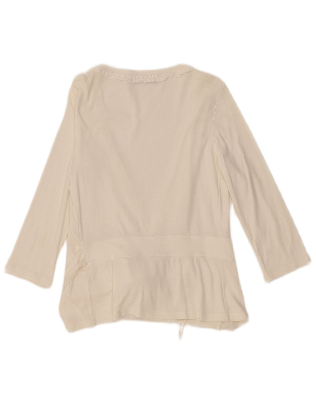 Playlife Womens 3/4 Sleeve Blouse Top UK 8 Small White