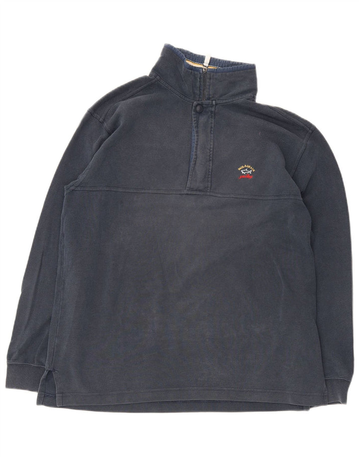 Paul & Shark Mens Yachting Zip Neck Sweatshirt Jumper Medium Navy Blue