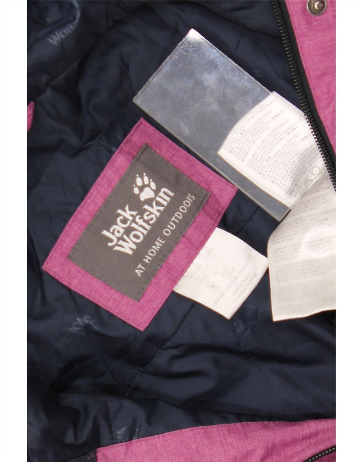 Jack Wolfskin Womens Hooded Windbreaker Jacket UK 12/14 Medium Pink