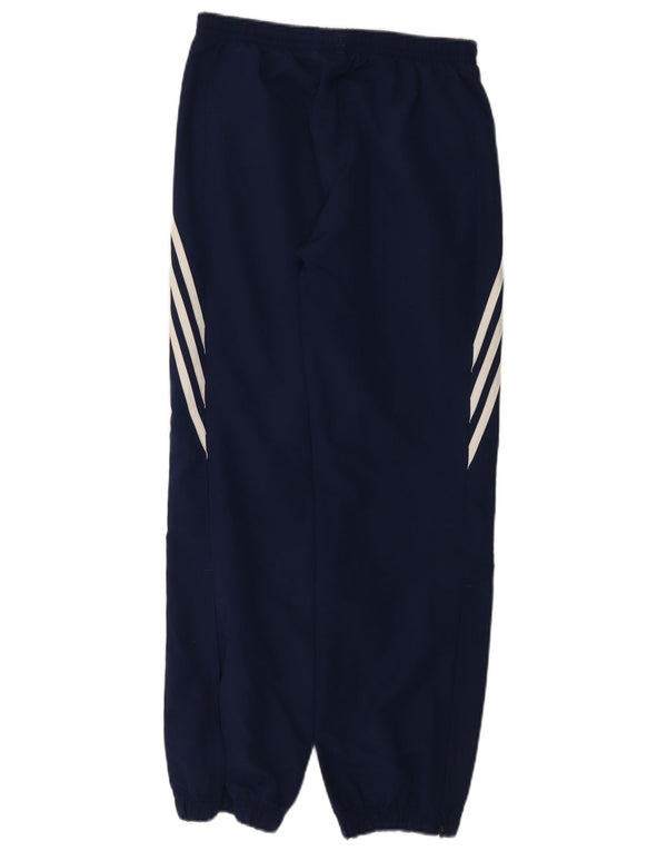 Adidas Boys Tracksuit Trousers Joggers 13-14 Years XL Navy Blue Polyester