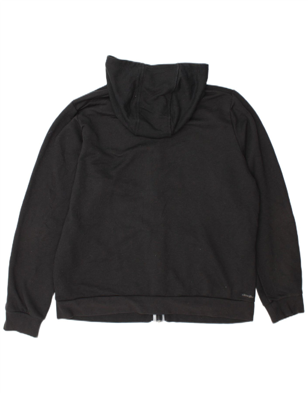 Adidas Mens Graphic Zip Hoodie Sweater XL Grey Polyester