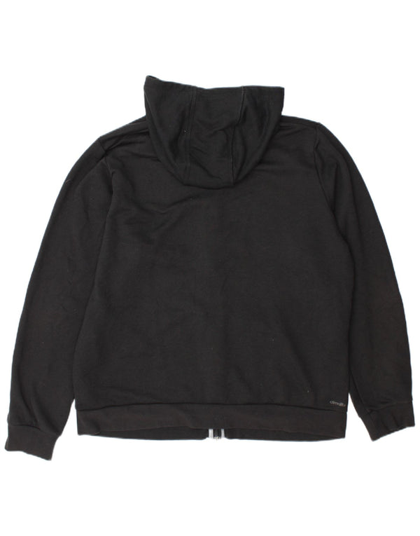 Adidas Mens Graphic Zip Hoodie Sweater XL Grey Polyester